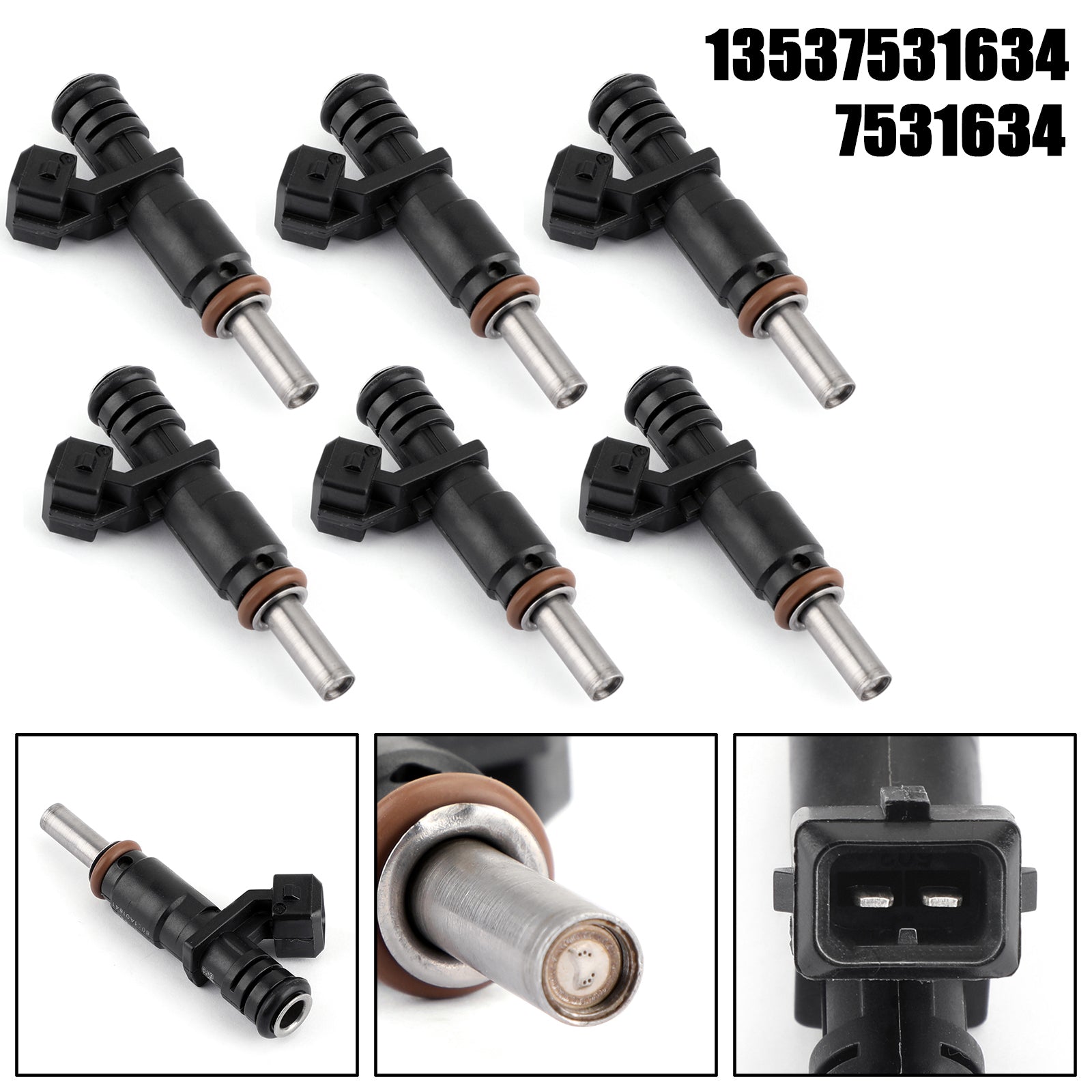 PALASER 6PCS Fuel Injectors For 06-12 BMW 128i 328i X3 X5 Z4 525i 2.0/2.5/3.0L 7531634
