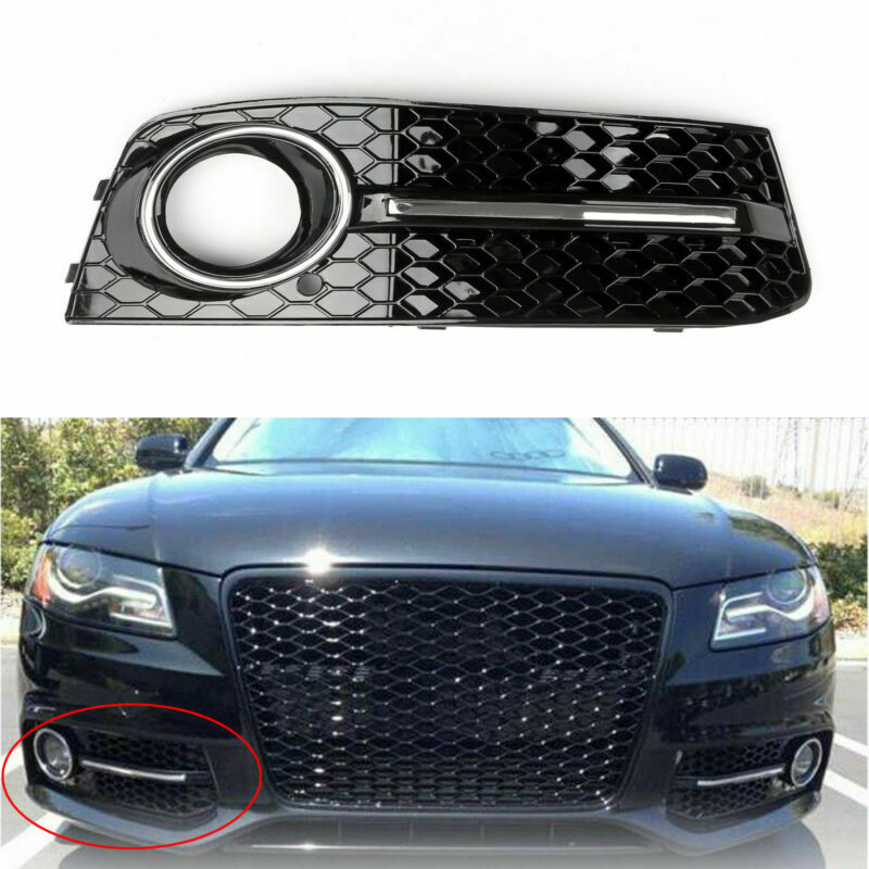 PALASER RH Honeycomb Fog Light Cover Grille Right Front Grills For Audi A4 B8 2009-2012