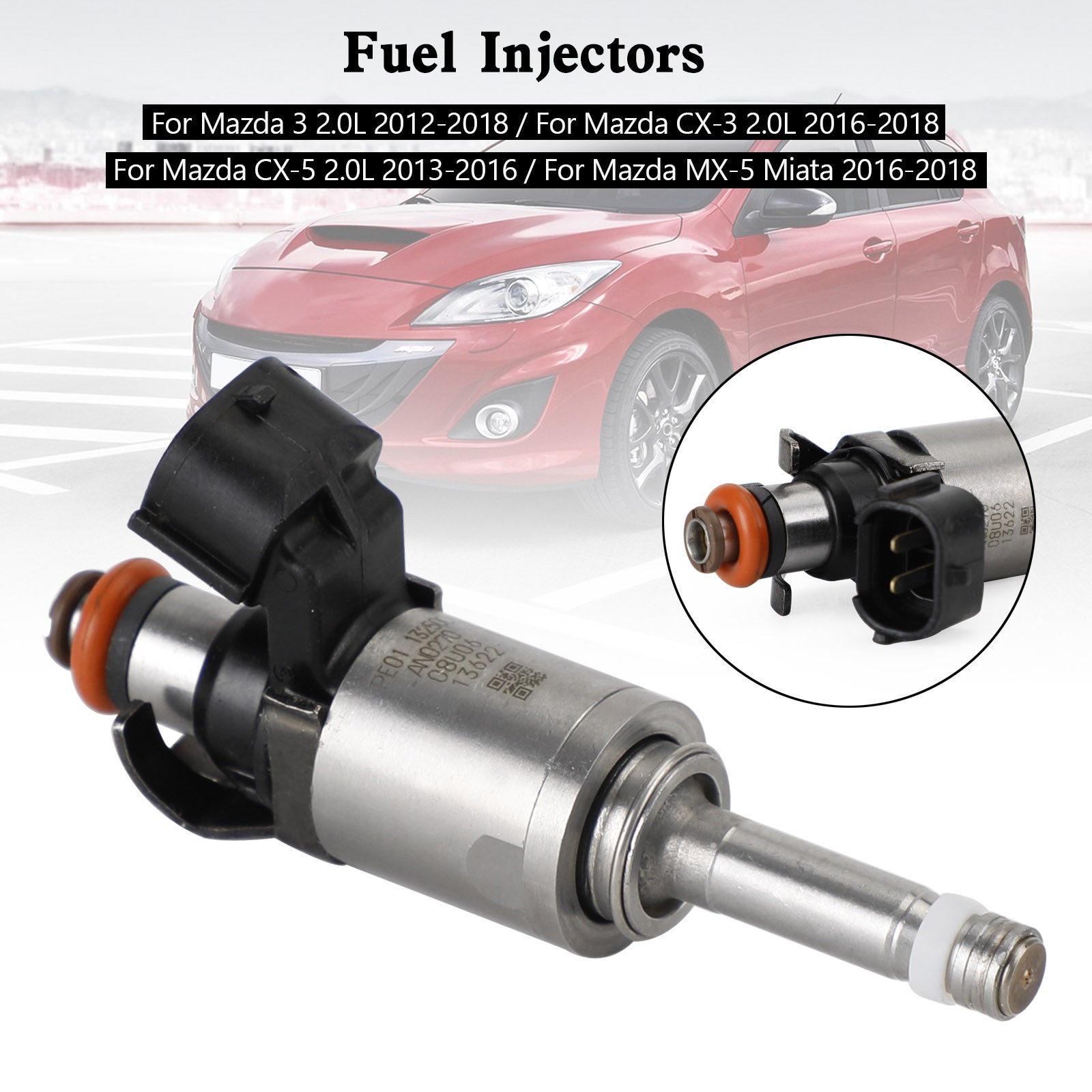PALASER 2012-2018 Mazda 3 2.0L Fuel Injector PE01-13-250C PE01-13-250B - Image 9