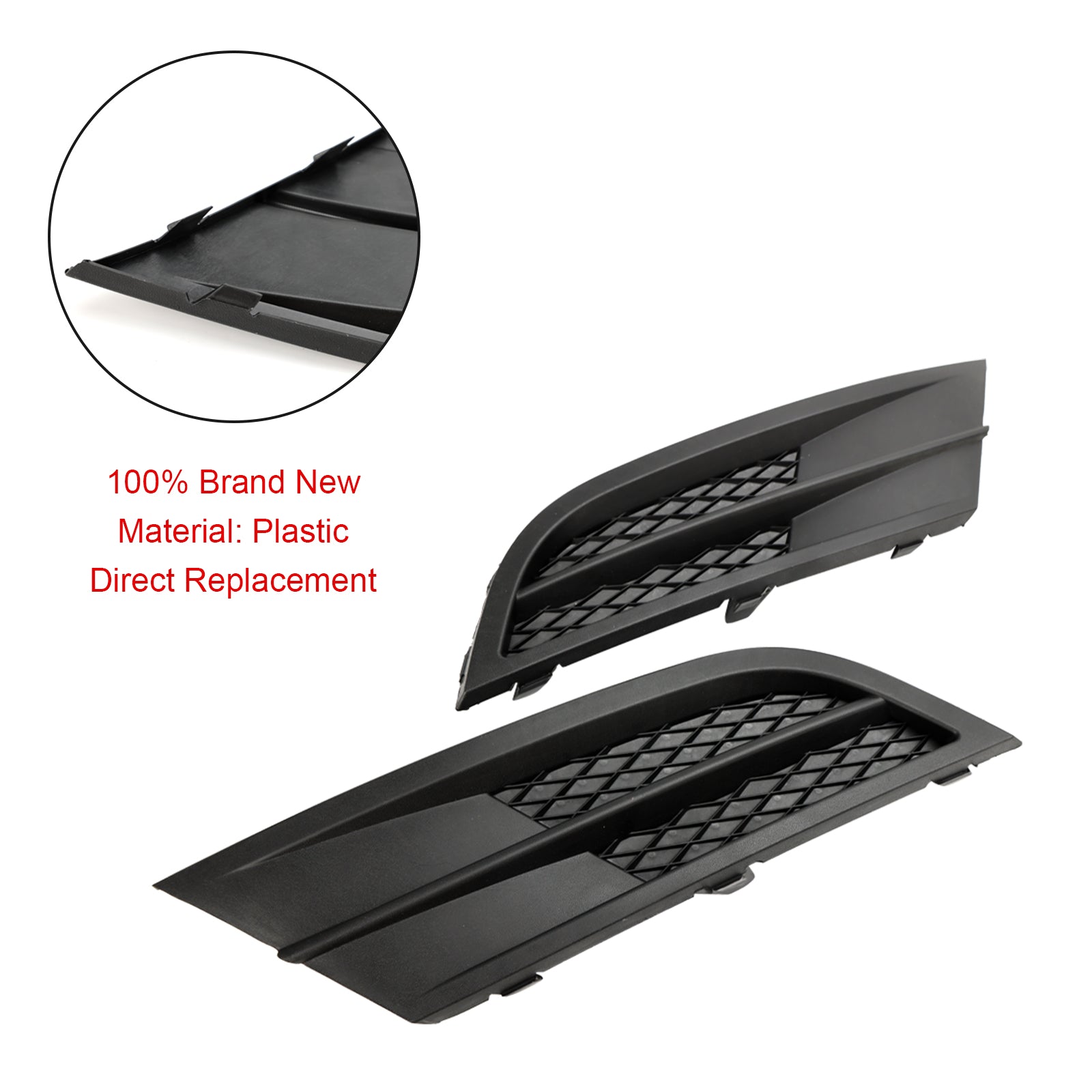PALASER 2015-2018 Vw Jetta Pair Fog Lamp Cover Grille Grill 5C6853665H9B9 5C6853666G9B9 VW1038135 - Image 8