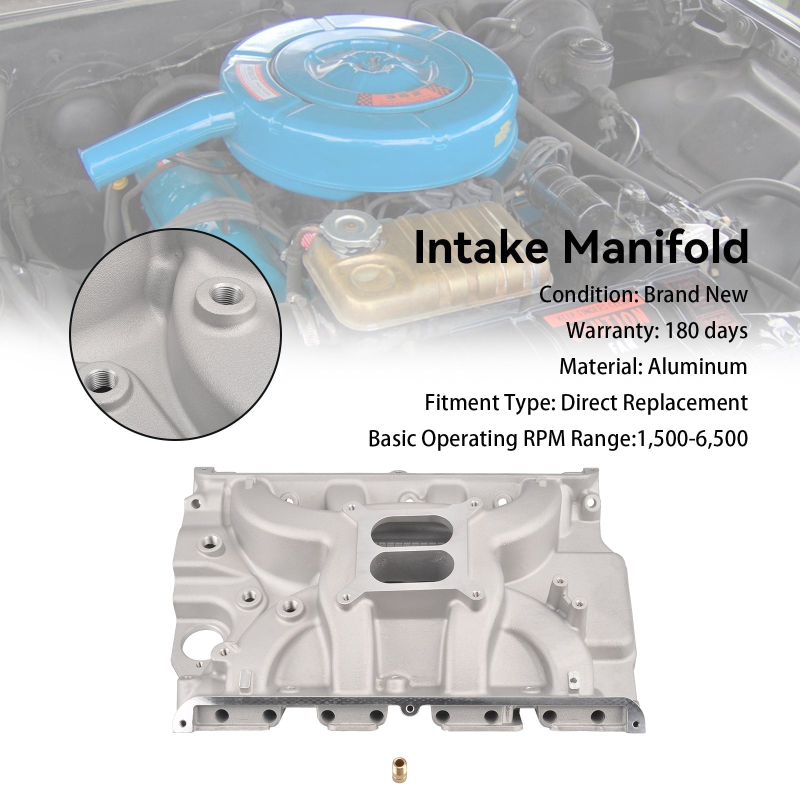 PALASER Ford Fe 390 406 410 427 428 Dual Plane Satin Intake Manifold Aluminum - Image 11