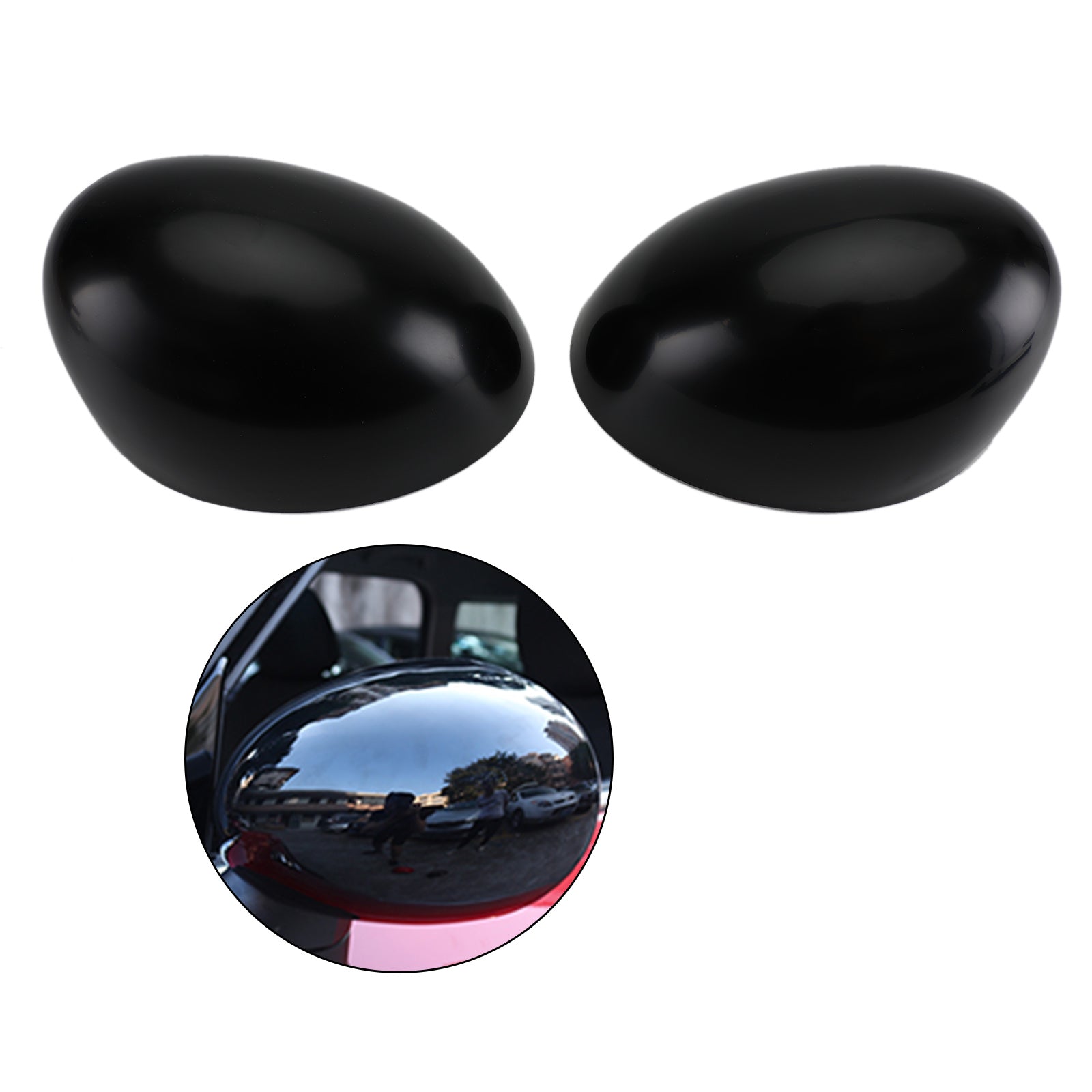 PALASER Mini Cooper R55 R56 R57 High Quality 2 X Black Mirror Covers - Image 2