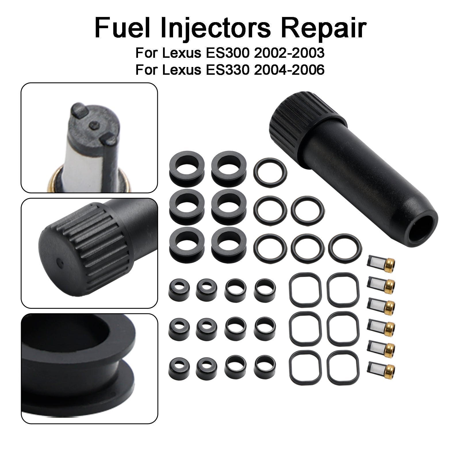 PALASER 2002-2006 Toyota Camry Fuel Injector Repair Seal Kit 23250-20030 FJ644 23250-0A020 - Image 5