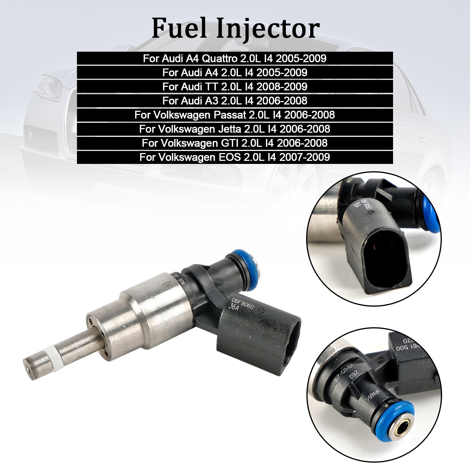 PALASER 2006-2008 Volkswagen Passat 2.0L I4 Fuel Injector 06F906036A 0261500024 - Image 5