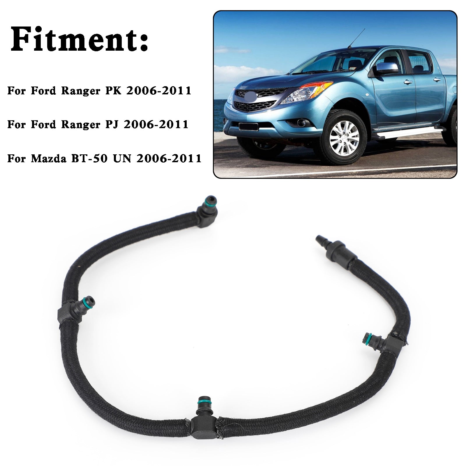 PALASER 2006-2011 Mazda BT-50 Un Fuel Injector Return Hose WE011349Y - Image 4