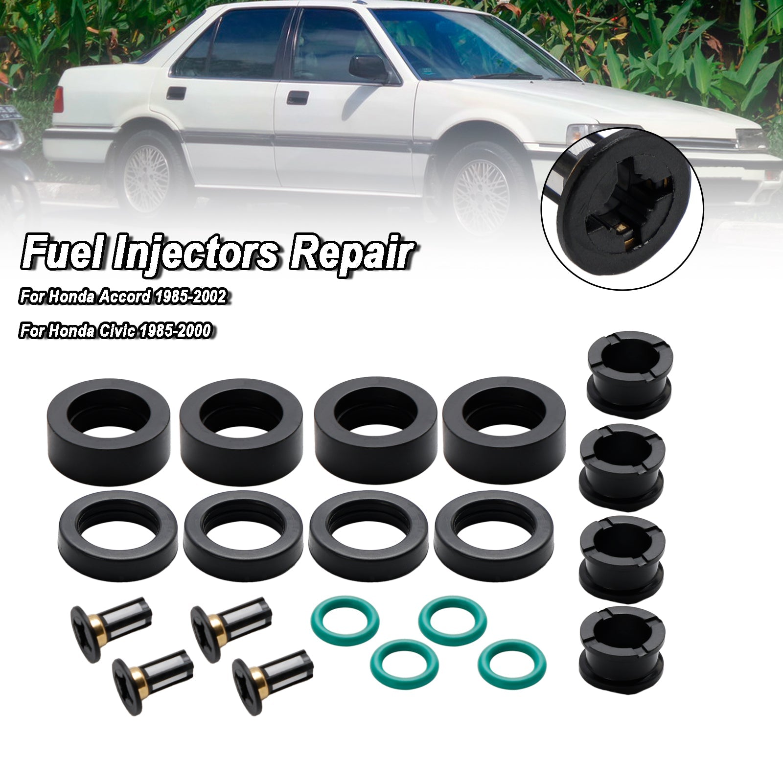 PALASER 1985-2000 Honda Civic Fuel Injector Repair Kit O-rings Seals - Image 2