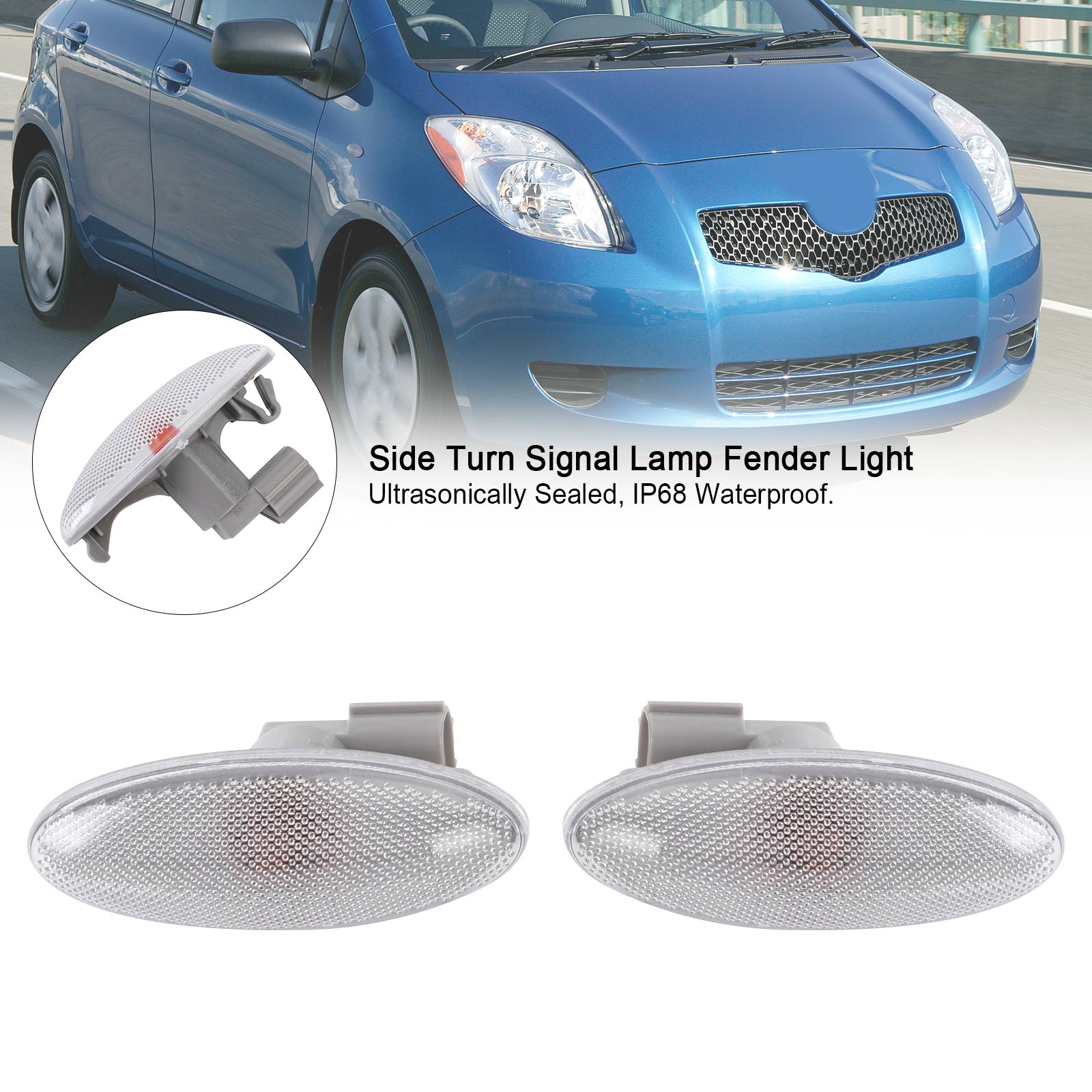 PALASER Toyota Corolla Camry Yaris Side Turn Signal Lamp Fender Light 81730-02090 - Image 3
