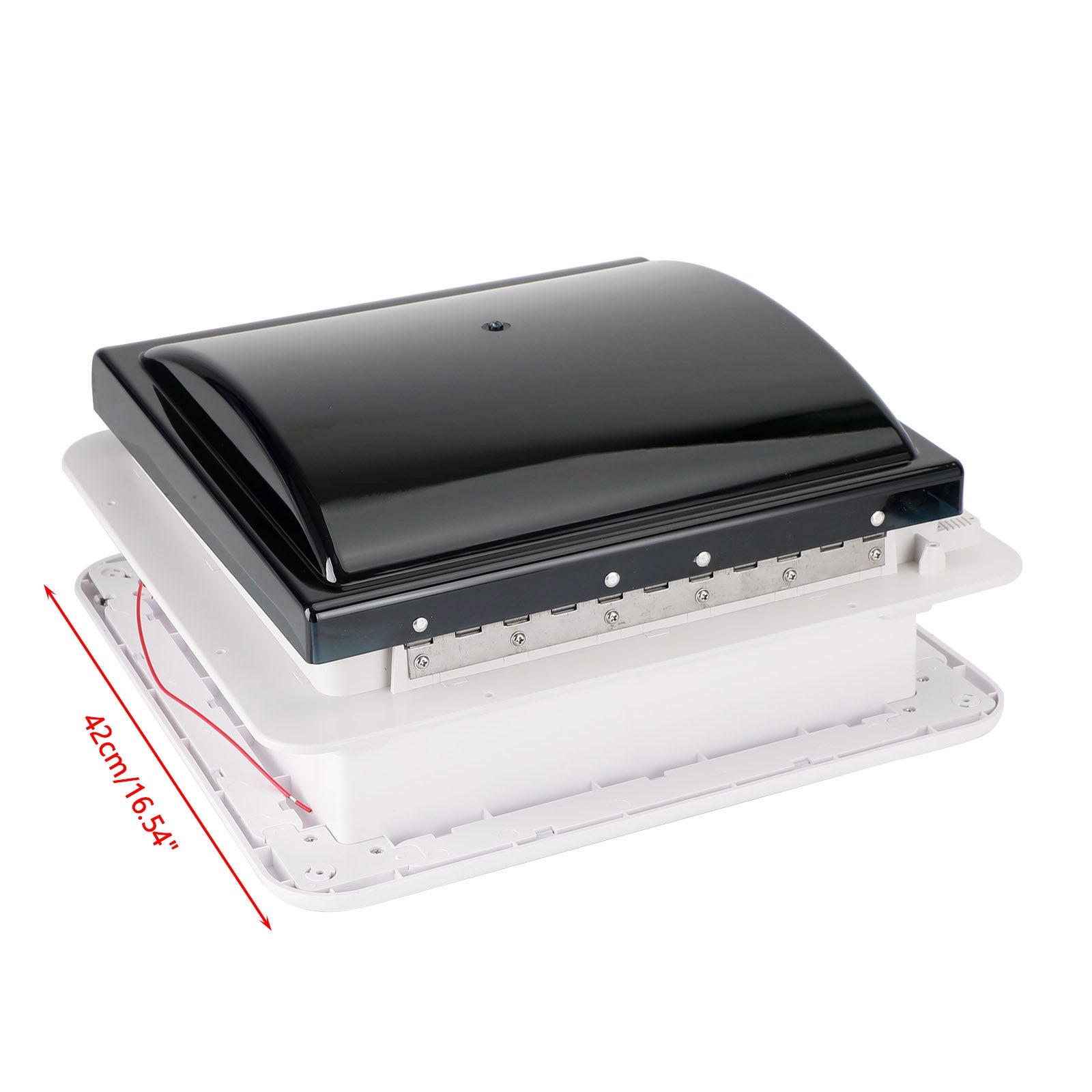 PALASER 14" Rv Caravan Roof Vent Manual Rv Camper Fan 12V Skylight With LED Light - Image 3