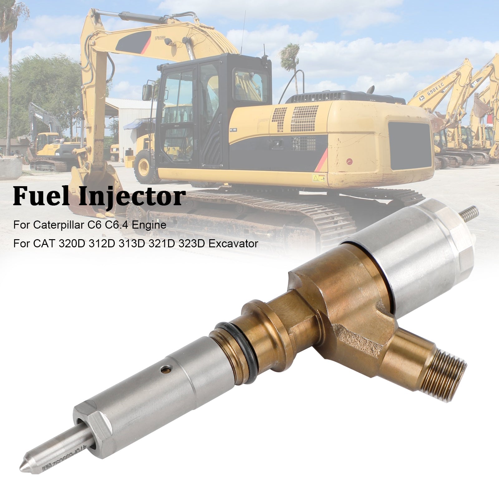 PALASER Caterpillar C6 C6.4 Fit Cat 320D Excavator 1PCS Fuel Injector 3264700 10R-7675 - Image 7