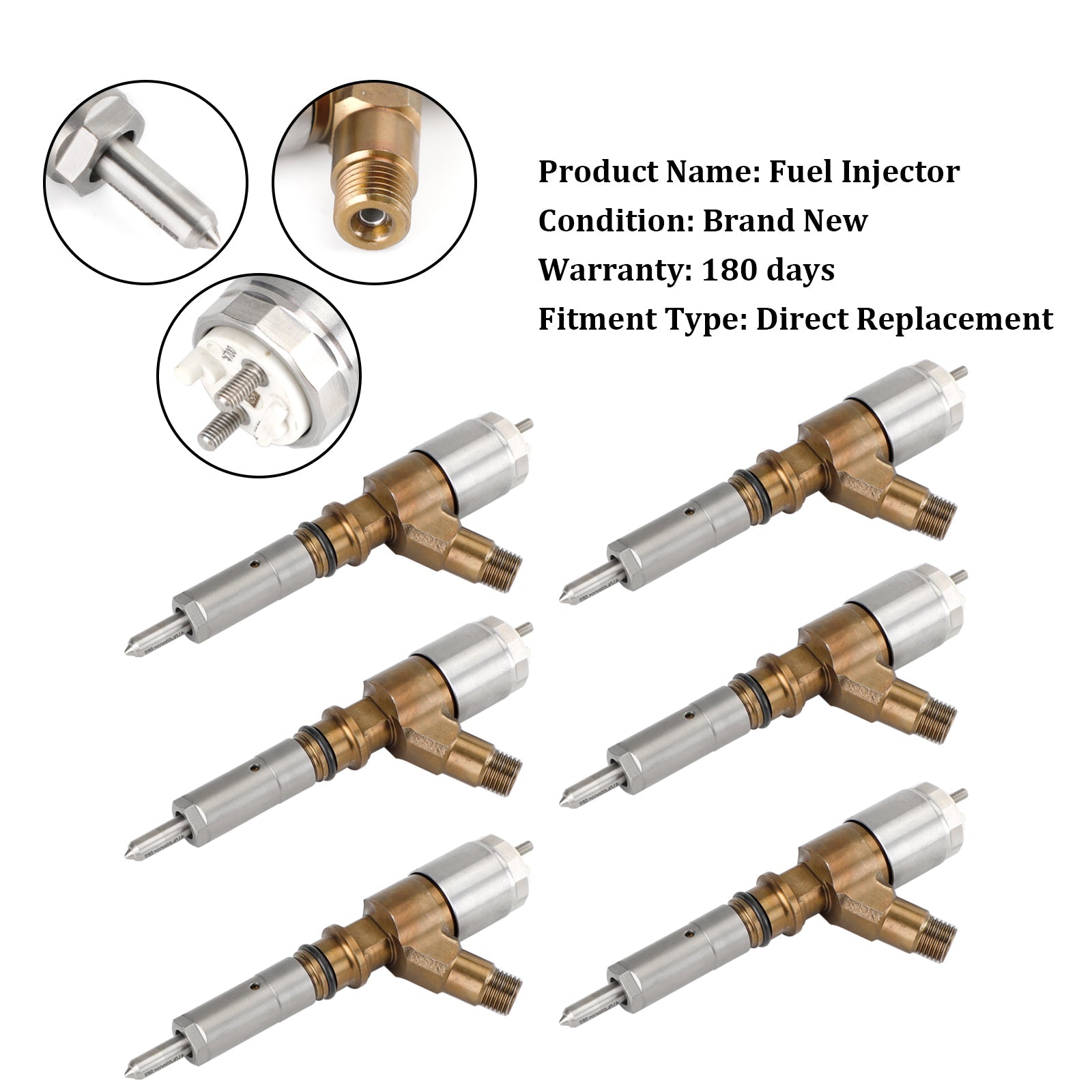PALASER Caterpillar C6 C6.4 Engine 6PCS Fuel Injectors 3264700 10R-7675 - Image 12