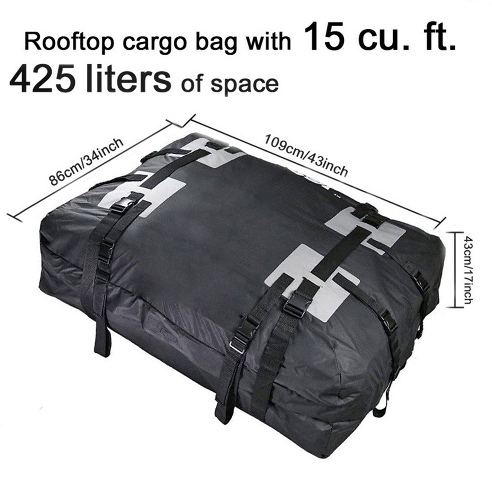 PALASER Waterproof Car Roof Top Rack Carrier Cargo Bag Luggage Storage Cube Bag Travel - Image 6