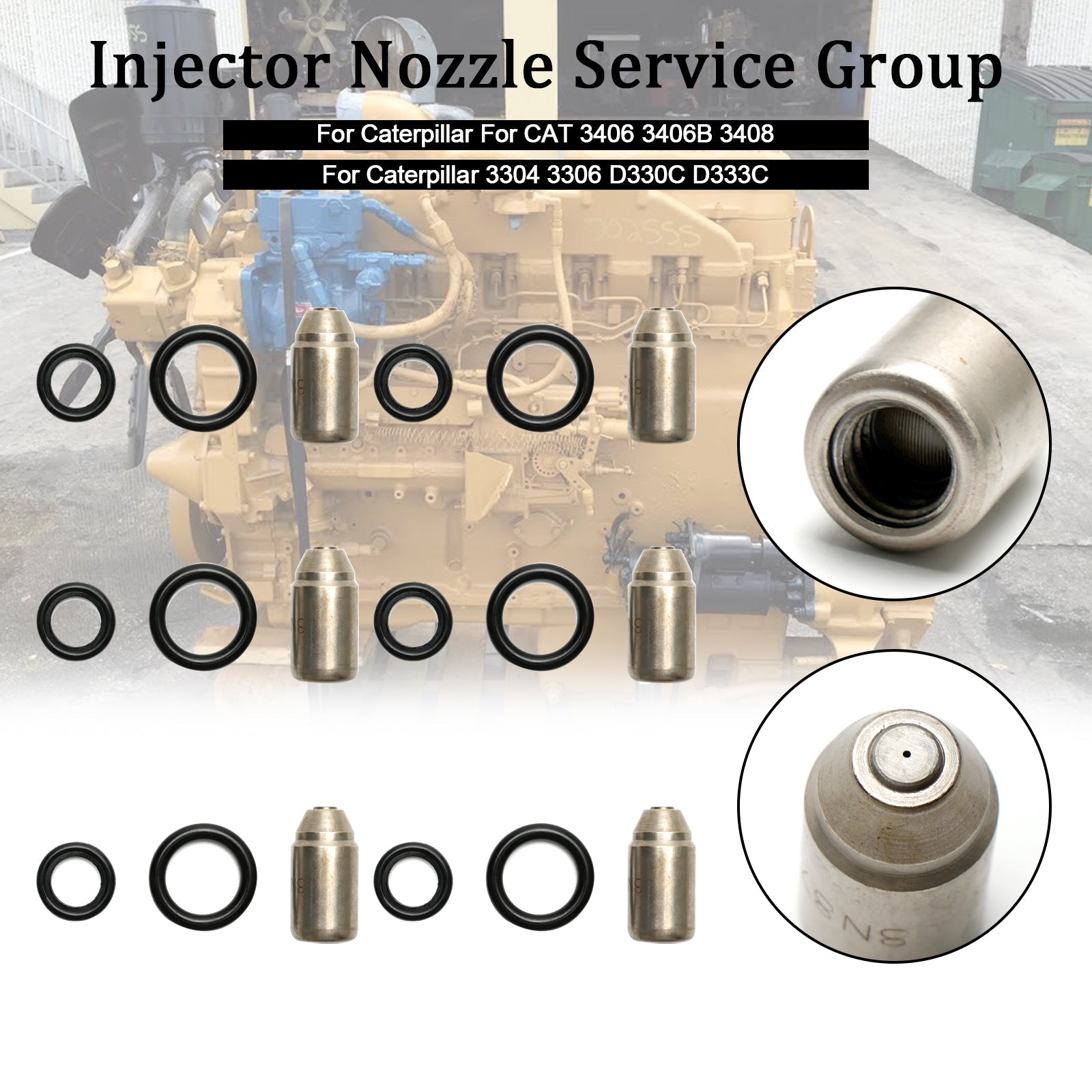 PALASER Caterpillar 3304 3306 D330C D333C 6PCS Injectors Nozzle Service Group 8N8796 7S-9891 7S-8722 8N-4694 - Image 8