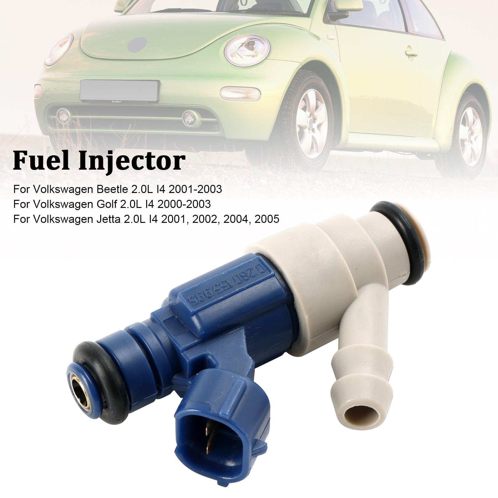 PALASER 2001-2003 Volkswagen Beetle 2.0L I4 Fuel Injector 0280155995 0280156240 06A906031AC - Image 8