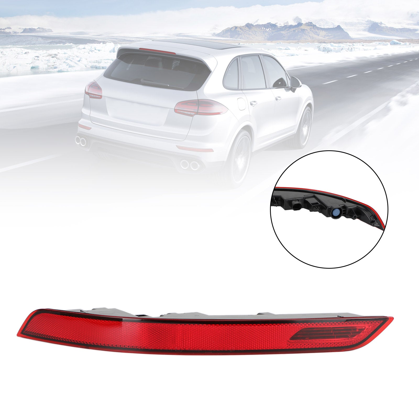 PALASER 2015-2017 Porsche Cayenne Rear Bumper Fog Reflector Light 95863110510/610 - Image 3