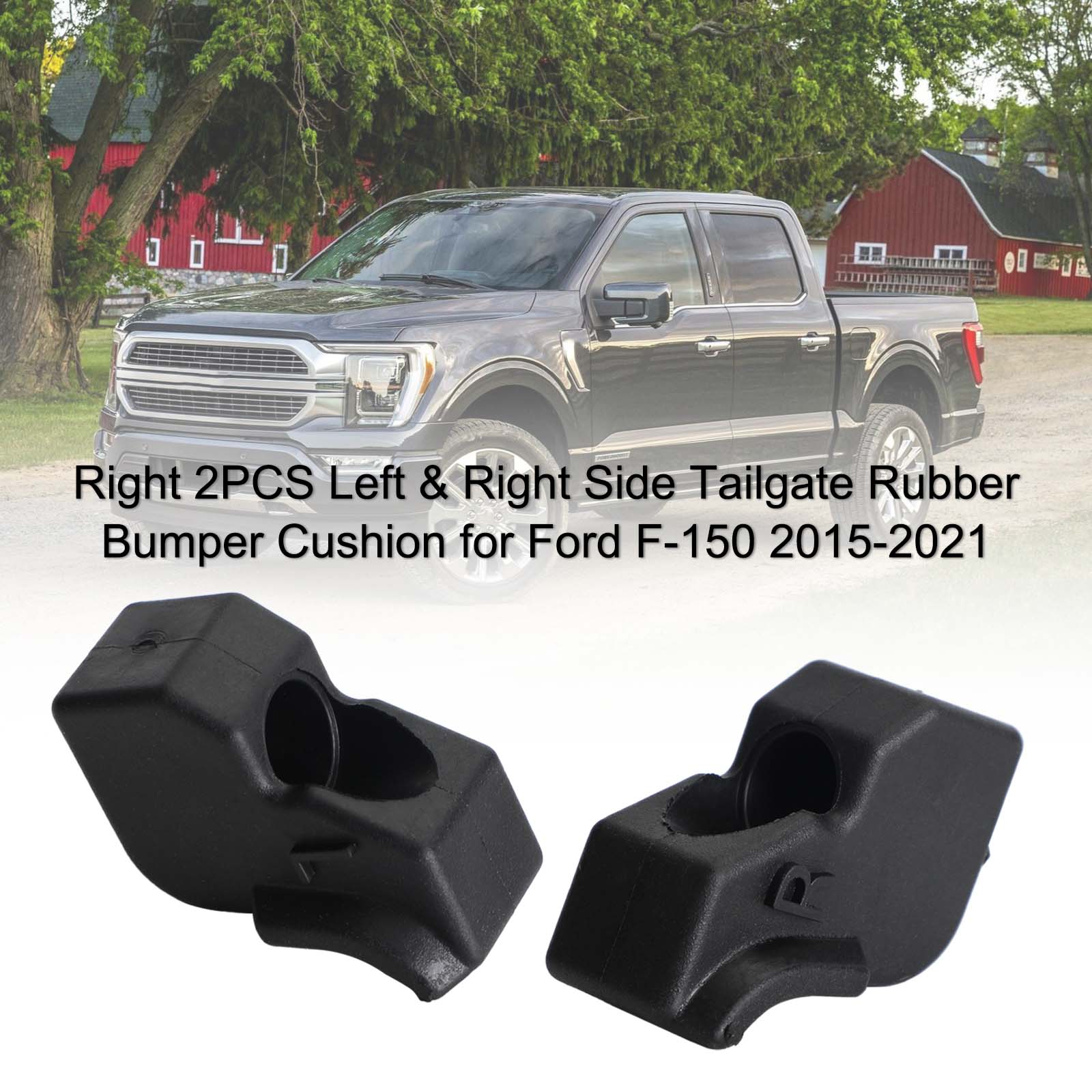 PALASER 2015-2021 Ford F-150 2PCS Left & Right Side Tailgate Rubber Bumper Cushion - Image 3