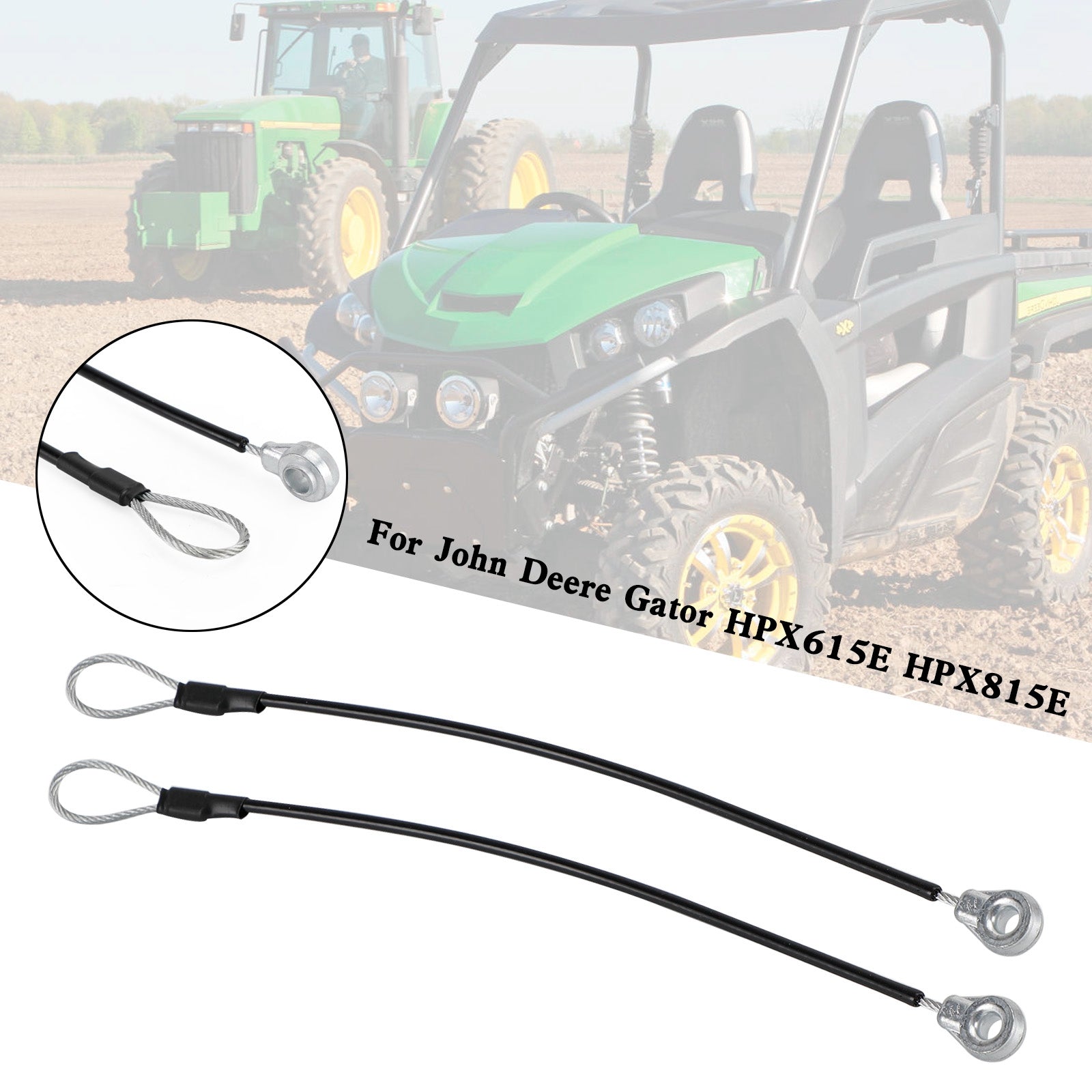PALASER 2x Tailgate Cable M159508 For John Deere Gator HPX615E HPX815E - Image 5