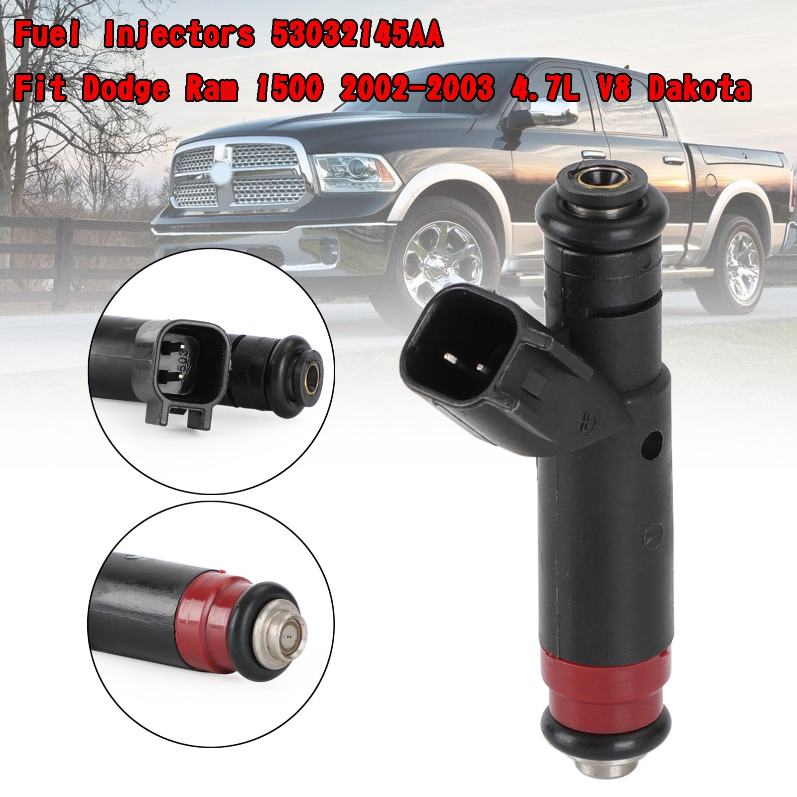 PALASER 2002-2003 Dodge Ram 1500 4.7L V8 1PCS Fuel Injectors 53032145AA 812-12144 - Image 4