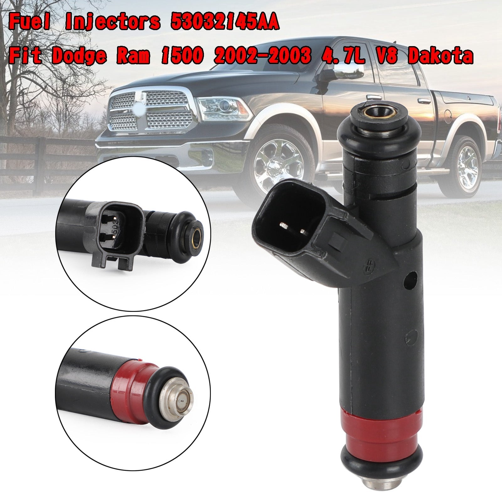 PALASER 2001-2003 Dodge Durango/dakota 4.7L V8 1PCS Fuel Injectors 53032145AA 812-12144 - Image 4