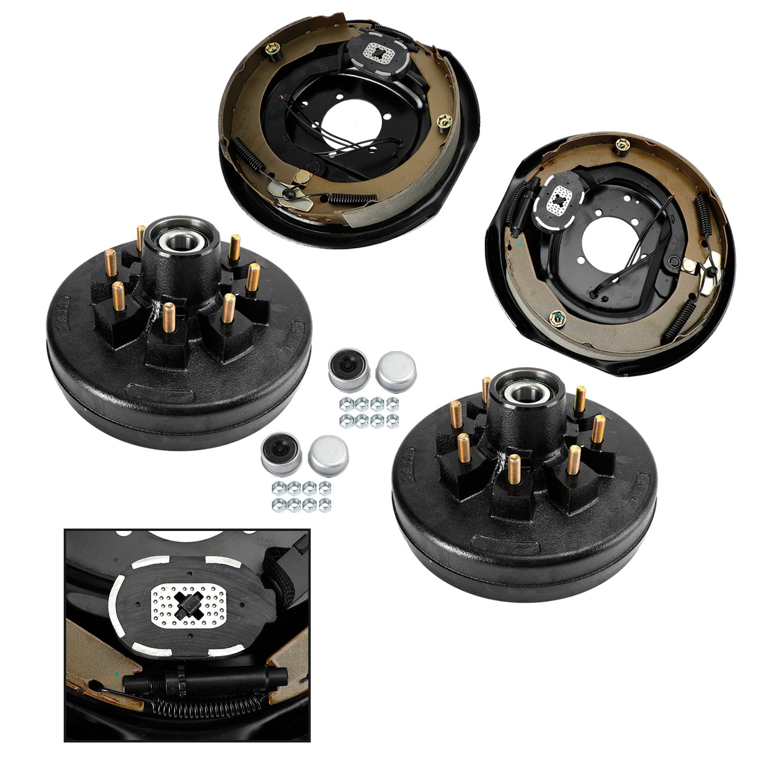 PALASER Trailer 12"-8 On 6.5 Hub Drum Kits W/ 12"x2" Electric Brakes For 5.2K-7K Axle - Image 5