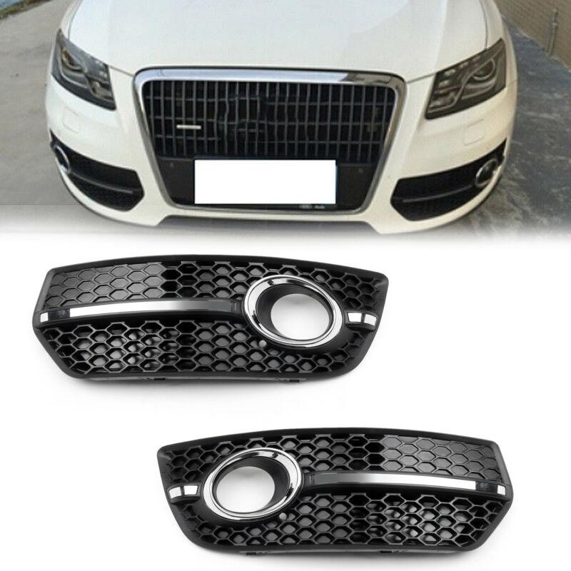 PALASER Front Bumper Grill Fog Light Lamp Covers Trim For 2009-2011 Audi Q5