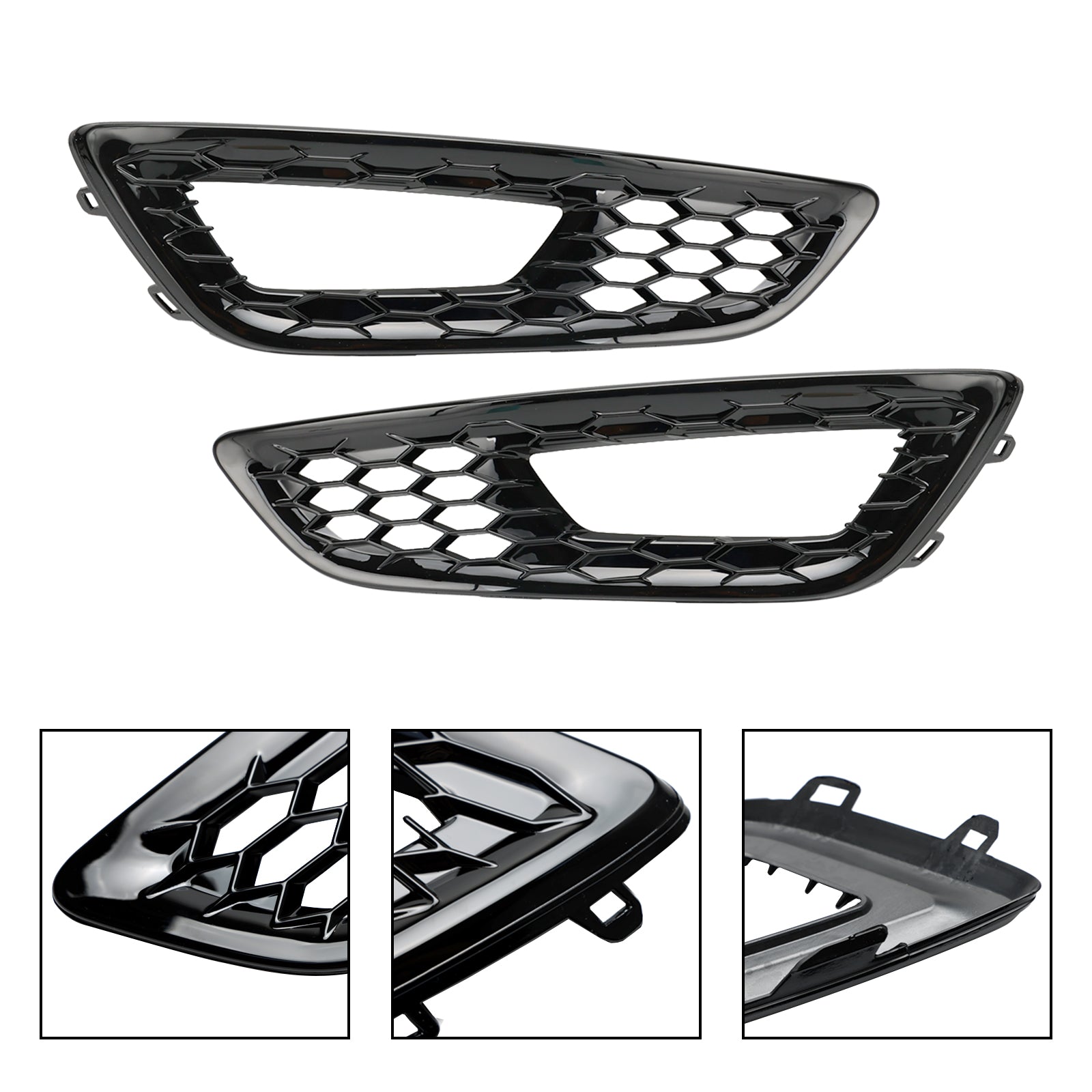 PALASER 2015-2018 Ford Focus 2PCS Front Bumper Fog Light Lamp Cover Bezel Grille F1EZ15266D F1EZ15266G - Image 7