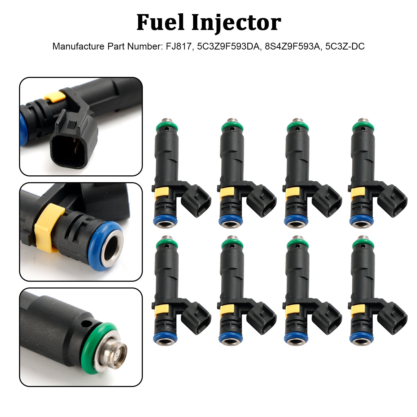 PALASER 2006-2007 Lincoln Mark Lt 5.4L V8 8Pcs Fuel Injectors FJ817 5C3Z9F593DA - Image 4