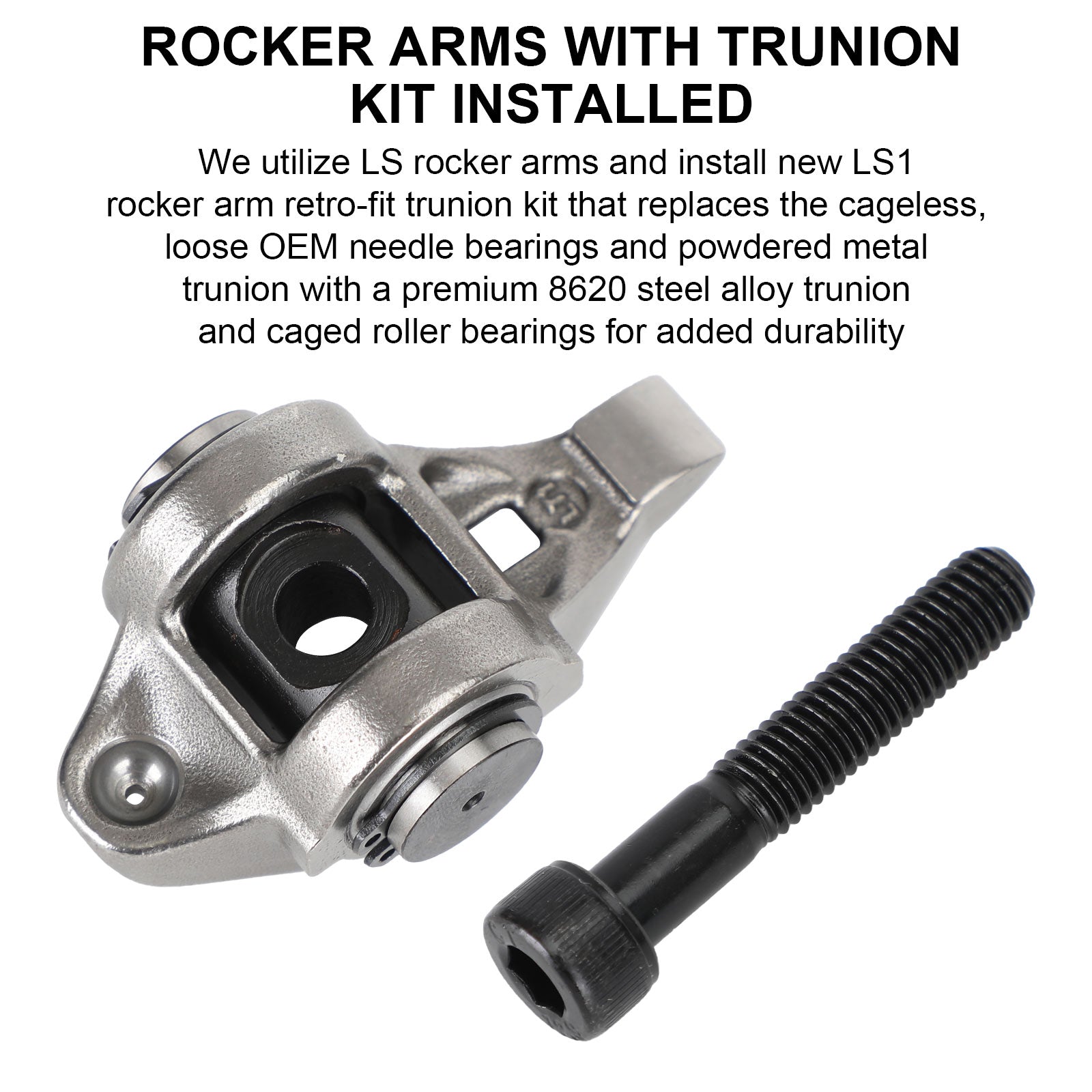 PALASER LS1/LS2/LS6/LR4 Vortec 5300 LM7 L59 LM4 L33-4.8/5.3/5.7/6.0/ Engines LS1 Rocker Arms With Trunion Kit Installed - Image 3