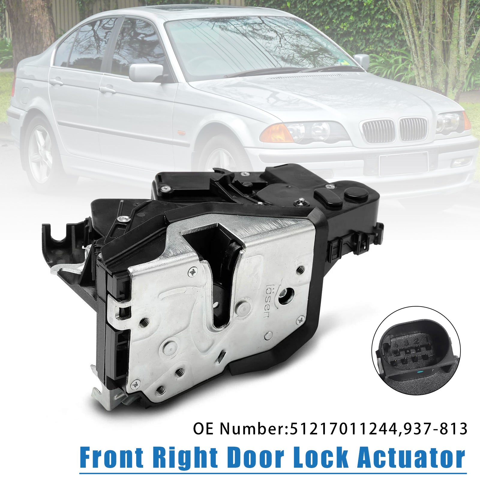 PALASER Front Right Door Lock Actuator 51217011244 For BMW 3 Series E46 Sedan / Touring