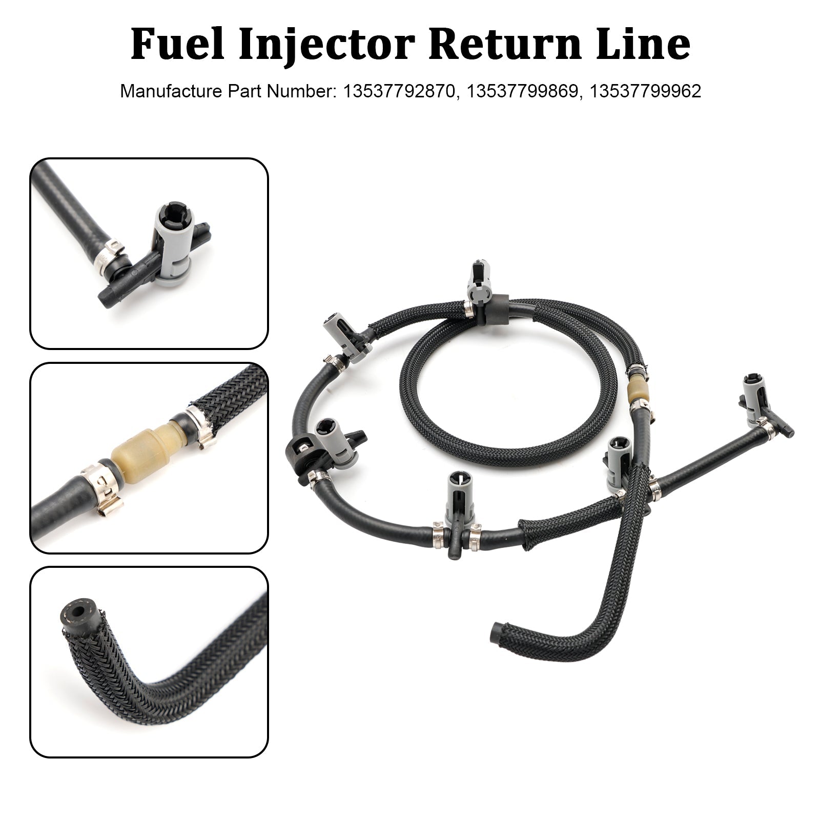 PALASER BMW 3 5 6 7 X3 X5 X6 Fuel Return Line Hose Pipe Injector Hose Leak Line 13537792870 - Image 10