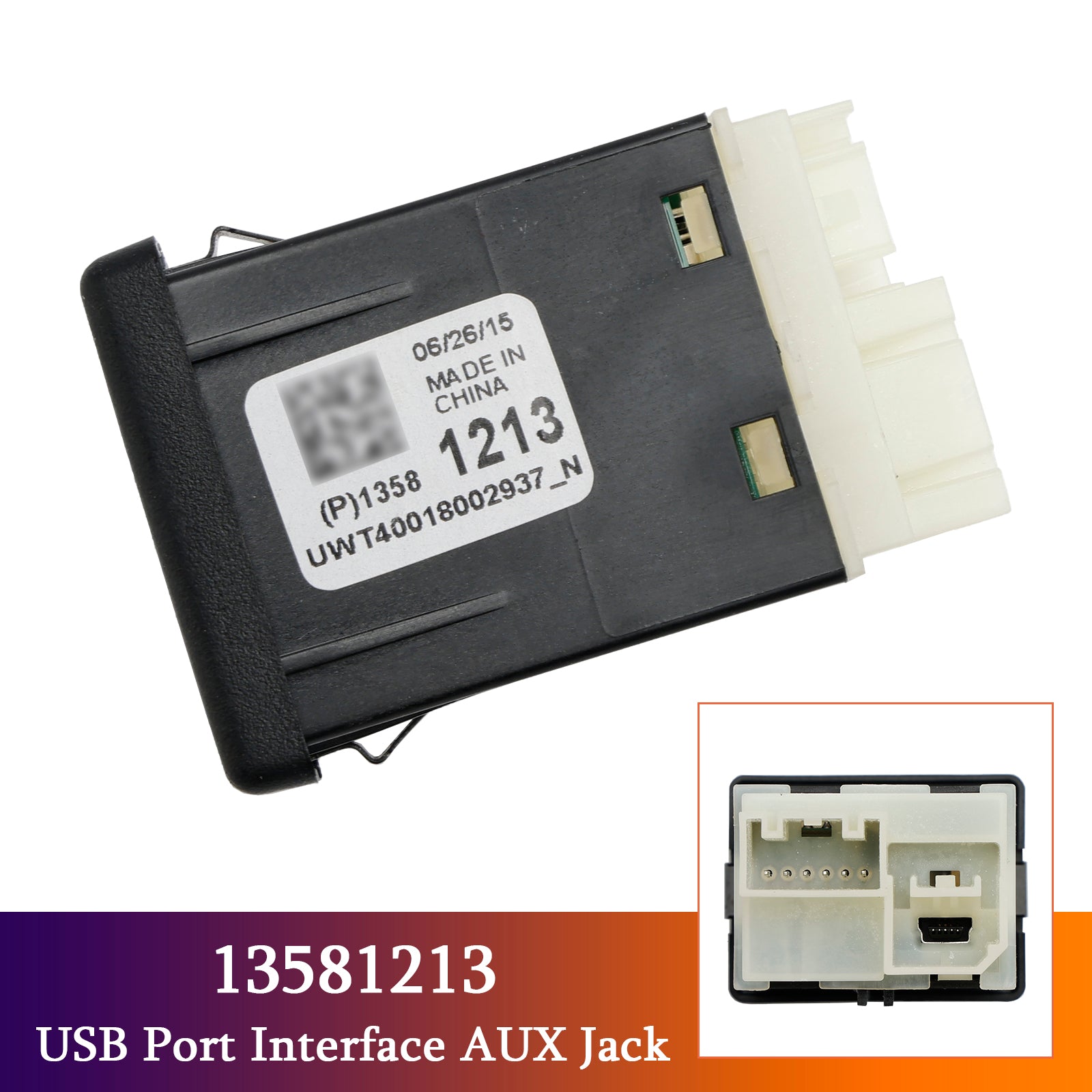 PALASER 2014-2017 Cadillac Cts Dual Usb Port Sd Card Interface Aux Jack 13581213 - Image 3