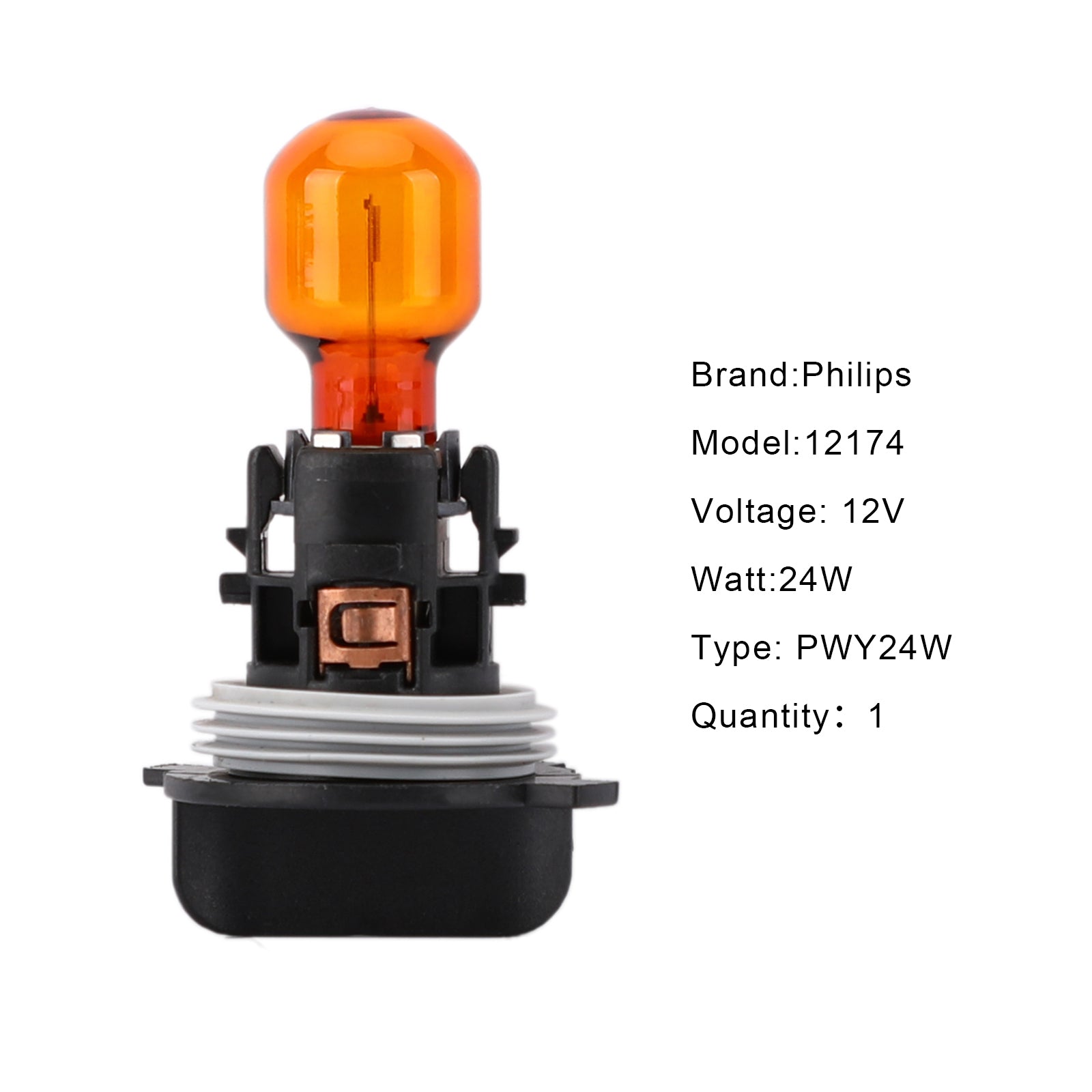 PALASER For Philips With Socket PWY24W 12174NA 12V24W Lamp Amber Bulb Turn Singal Light - Image 8