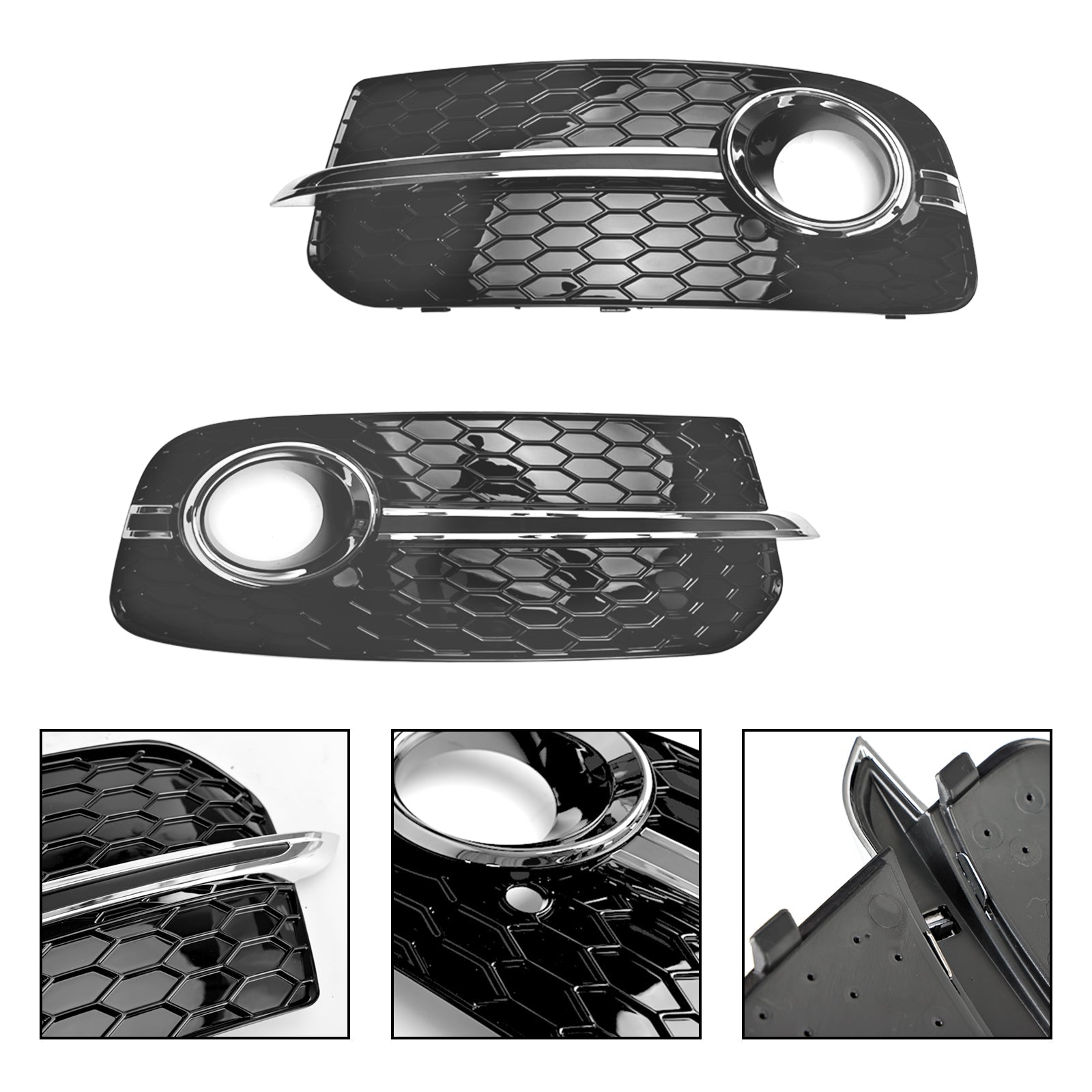 PALASER 2013-2017 Audi Q5 Standard Version Front Bumper Fog Light Grille Grill 8R0807681M 8R0807682J - Image 10