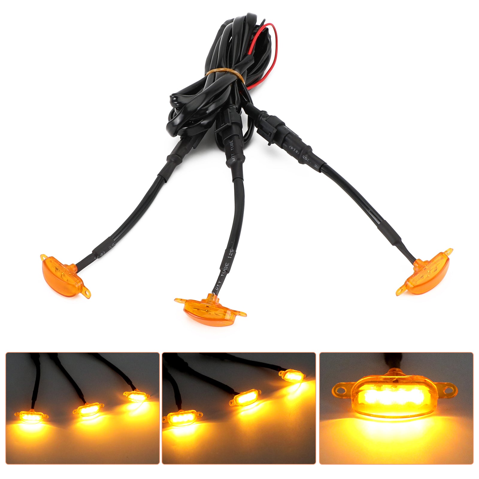 PALASER LED Lamp F-150 Ford Raptor Front Grille 3pcs Running Light