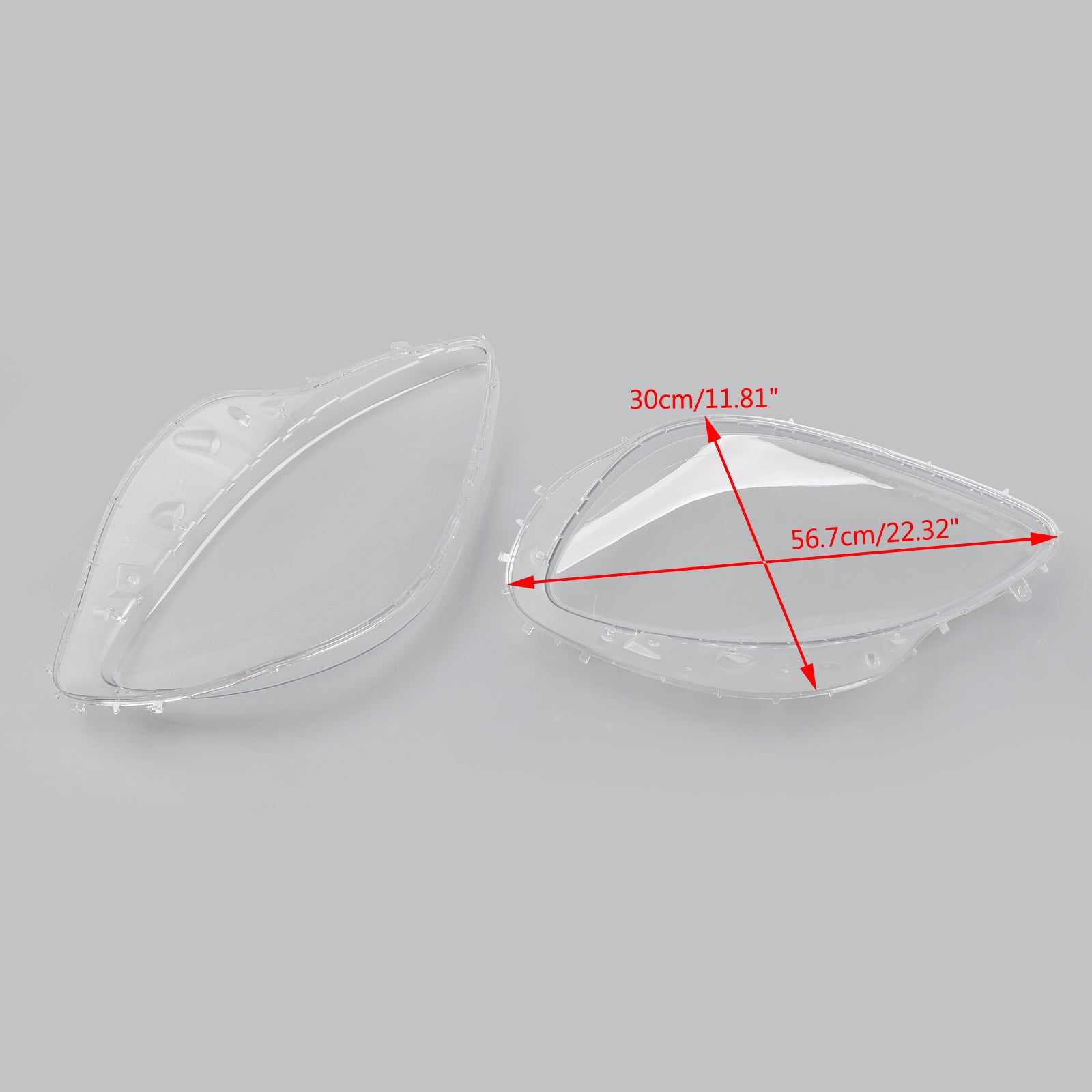 PALASER 2005-2013 Corvette C6 Headlight Lens Replacement & Black Gaskets Trim Kit - Image 3